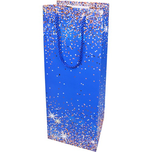 Gift Bottle Bag Sparkle Assorted Colours 35x12x10cm_1 - Theodist