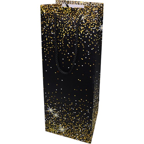 Gift Bottle Bag Sparkle Assorted Colours 35x12x10cm_3 - Theodist