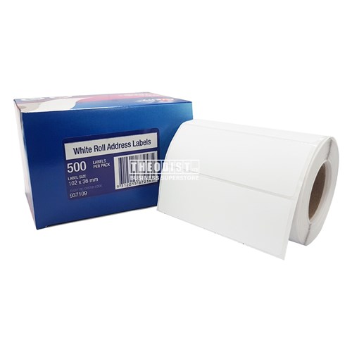 Avery 937109 White Roll Address 500 Labels Per Pack 102x36mm - Theodist