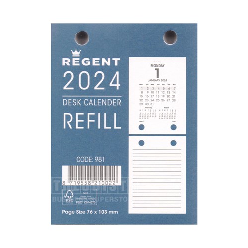 Regent 981 2024 Desk Calendar Refill_1 - Theodist