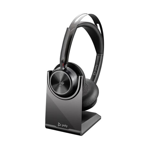 HP Poly Voyager Focus 2 Microsoft Teams Certified USB-C C Headset +USB-C/A Adapter + Charging Stand_4 - Theodist