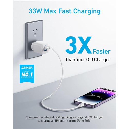 Anker 323 Charger 33W USB-C Port & USB-A Port A2331T21_1 - Theodist