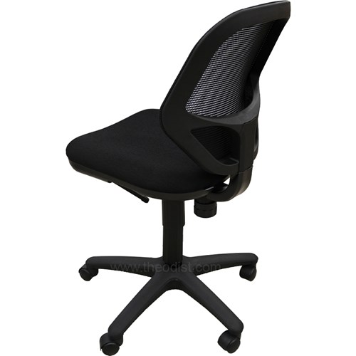 Mesh Back Office Task Chair with Adjustable Seat Depth & Tilt, Charcoal/Navy, A2825T_2 - Theodist
