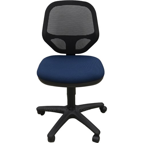 Mesh Back Office Task Chair with Adjustable Seat Depth & Tilt, Charcoal/Navy, A2825T_3 - Theodist