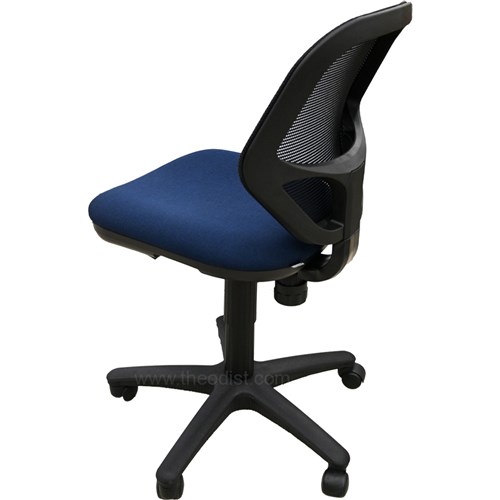 Mesh Back Office Task Chair with Adjustable Seat Depth & Tilt, Charcoal/Navy, A2825T_4 - Theodist