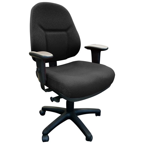 Office Executive Chair Med-Back Arm A4455F Fabric_CHR - Theodist