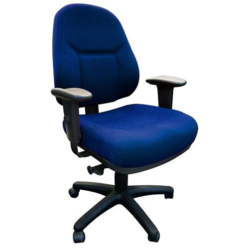Office Executive Chair MedBack Arm A4455F Fabric, Charcoal, Navy