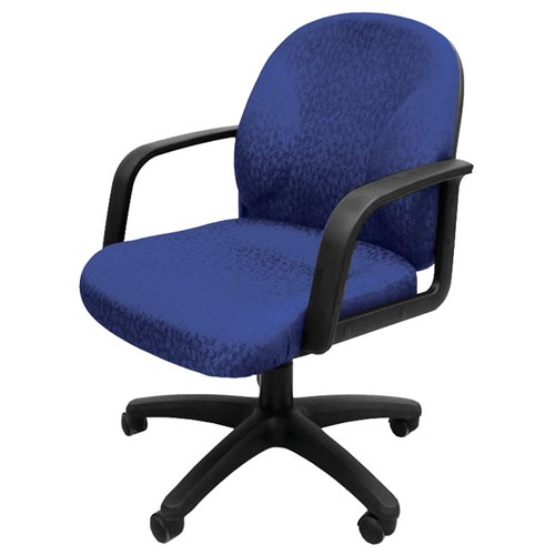 King Hong A5821T Office Chair Med-Back Fabric, Navy - Theodist