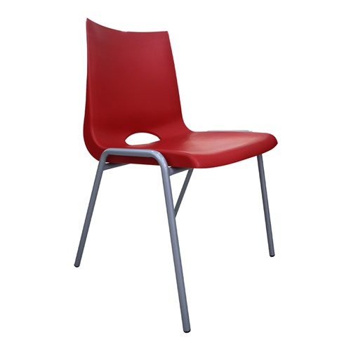 A8206D Plastic Stackable Chair Red - Theodist