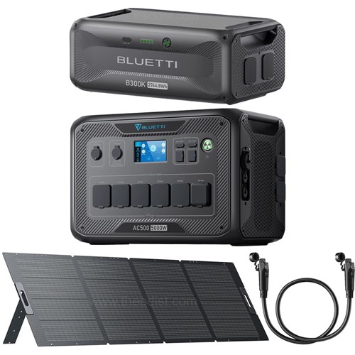 Bluetti Power Station AC500 + B300K Battery + Connector Cable + SPV350D Portable Solar Panel_1 - Theodist