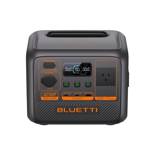 Bluetti AC50P Portable Power Station, 700W, 504Wh P-AC50P-AU-GY-BL-010 - Theodist