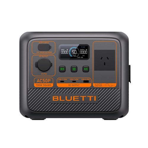 Bluetti AC50P Portable Power Station, 700W, 504Wh P-AC50P-AU-GY-BL-010_1 - Theodist