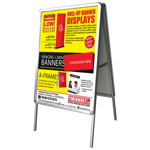 A-Frame with 2x A1 Prints Outdoor Suitable Model - Theodist