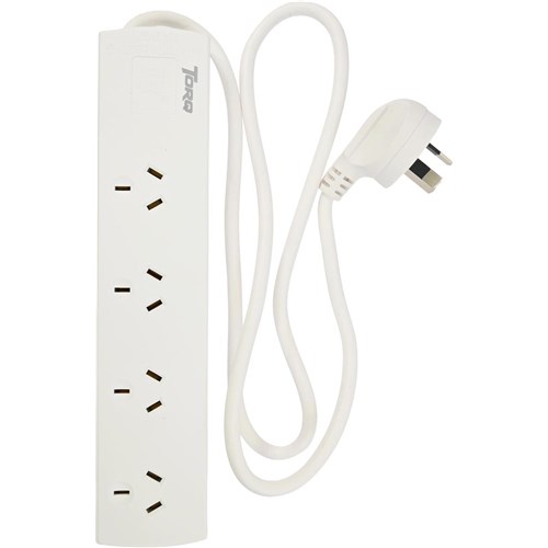 Torq 4 Outlet Power Board 10A (2400W) 1m Lead - Theodist