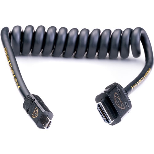 Atomos AtomFLEX Coiled Micro-HDMI to HDMI Cable (12 to 24") - Theodist