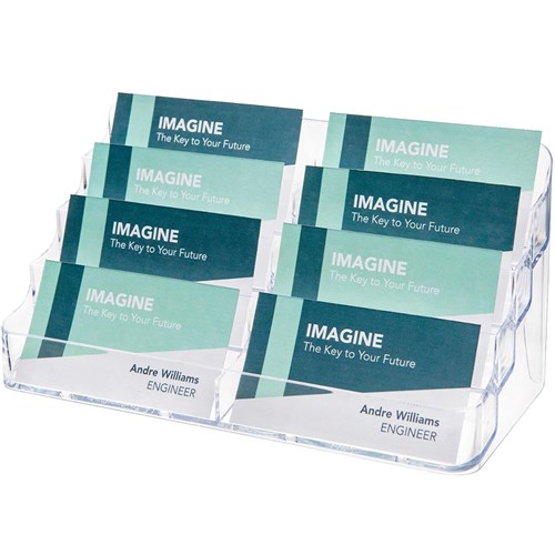 Deflecto 70801 8 Pocket Business Card Holder, 19.7x9.9x8.6cm_1 - Theodist