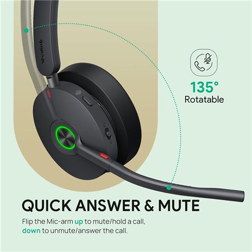 Yealink BH74 Headset USB-C/A Bluetooth Wireless Active Noise Cancellation with Stand_5 - Theodist