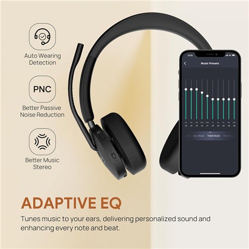 Yealink BH74 Headset USB-C/A Bluetooth Wireless Active Noise Cancellation with Stand_7 - Theodist