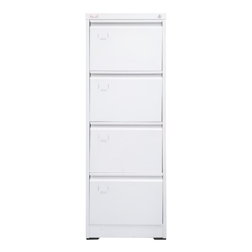 BIZ4DR Steel Filing Cabinet 4 Drawers 620x460x1340mm, White - Theodist