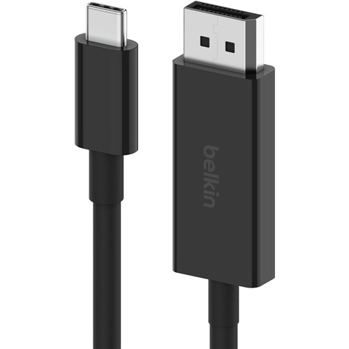 Belkin USB-C to DP Display Port 1.4 Cable, 4K/8K, 2M, AVC014BT2MBK_1 - Theodist