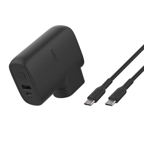 Belkin BPZ003BT1MBK-B6 BoostCharge Hybrid Wall Charger 25W + Power Bank 5K_1 - Theodist