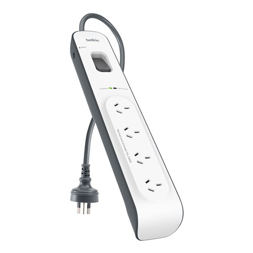 Belkin Surge Master, Surge Protector, 4 x AC, 2M Without USB BSV400AU2M - Theodist