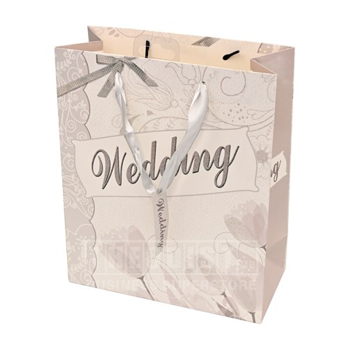 Wedding Gift Bag BM162 with Glitters 214x102x258mm - Theodist