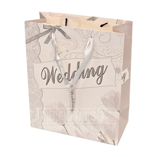 Wedding Gift Bag BM162 with Glitters 214x102x258mm - Theodist