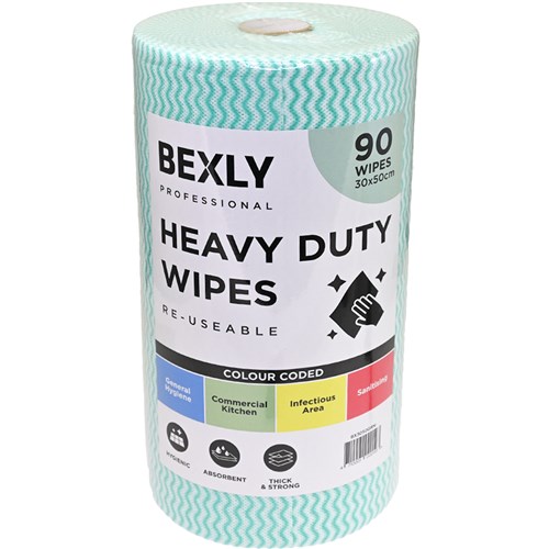 Bexly BX3050 Professional Heavy Duty Wipes Reusable, 90 Wipes, Colour Coded 30x50cm_2 - Theodist