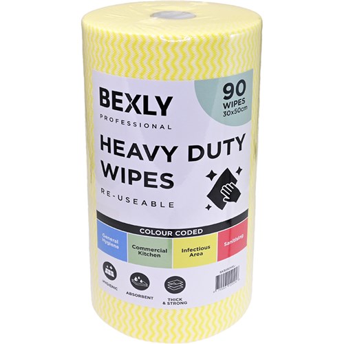 Bexly BX3050 Professional Heavy Duty Wipes Reusable, 90 Wipes, Colour Coded 30x50cm_3 - Theodist