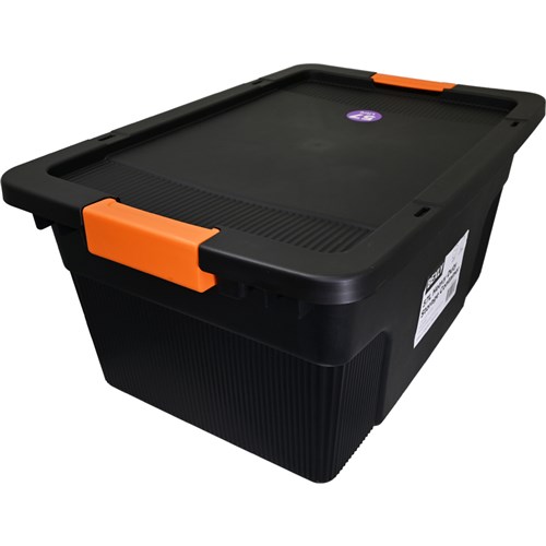Bexly BX6741 Plastic Heavy Duty Storage Container 57L Black 636x436x295mm_1 - Theodist