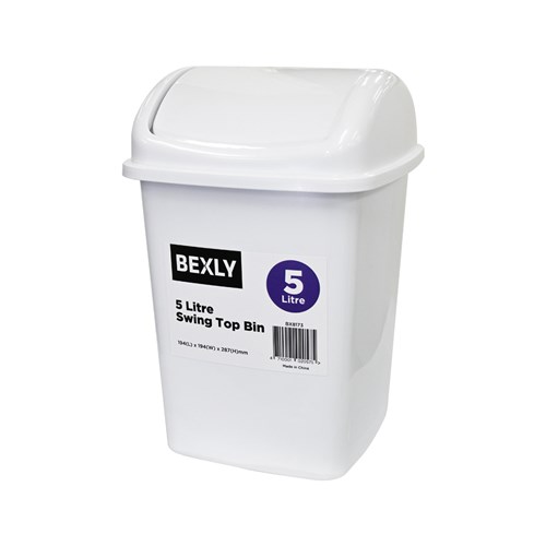 Bexly BX8173 Swing Top Bin 5L, 194x194x287mm - Theodist