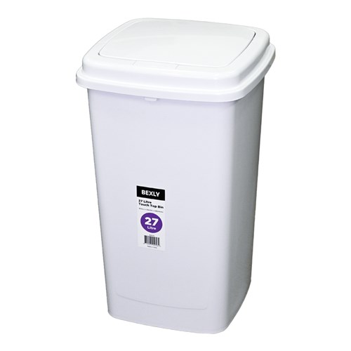 Bexly BX8176 Touch Top Bin 27L White 304x304x505mm - Theodist
