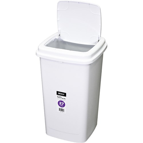 Bexly BX8176 Touch Top Bin 27L White 304x304x505mm_1 - Theodist