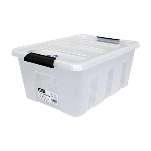 Bexly BX90017 Plastic Storage Container 15L Clear 175x420x300mm - Theodist