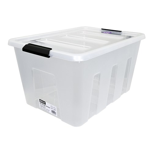 Bexly BX90018 Plastic Storage Container 30L Clear 255x480x345mm - Theodist