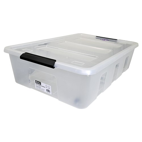 Bexly BX90019 Plastic Storage Container 40L Clear 180x680x450mm - Theodist