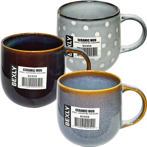 Bexly BX959 Ceramic Mug, 415mL, Assorted - Theodist