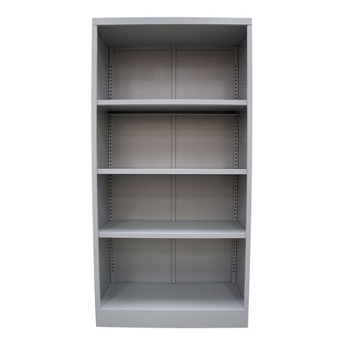 BZ183X Steel Bookcase Adjustable 3 Shelves 915x457x1830mm, Grey - Theodist