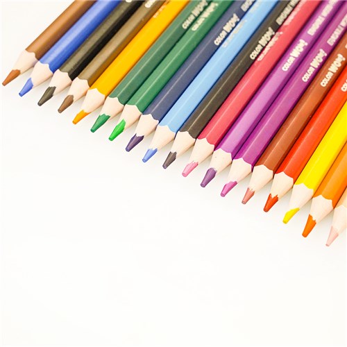 Deli C102-18 Erasable Wood-Free Coloured Pencil, 3.0mm Smooth Leads, 18 Colours_1 - Theodist