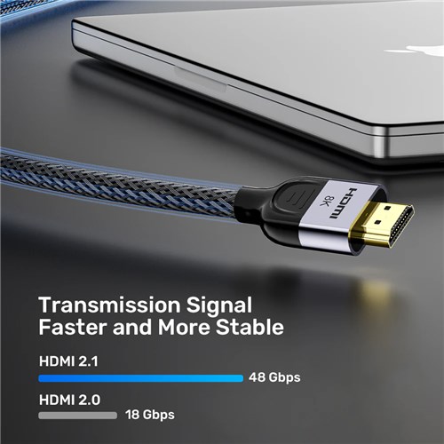 Unitek C11093RGY01-5M 8K 60Hz HDMI 2.1 Cable Male 5M Braided Nylon_3 - Theodist