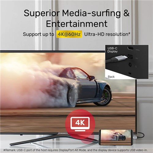 Unitek C14082ABK USB-C Male to Male Fast Data & Charging Cable 1M, 4K@60Hz, 100W_2 - Theodist