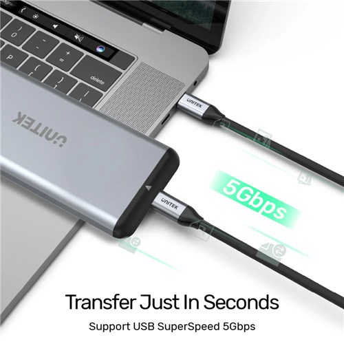Unitek C14091ABK USB-C Male to Male Fast Charging Cable 2M, 4K@60Hz 5Gbps, 20V 5A 100W_1 - Theodist
