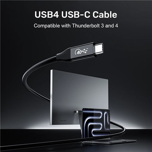Unitek C14100ABK01-2M USB4 USB-C Cable, 2M, 240W, 40G, 8K 60Hz, Compatible with Thunderbolt 4/3_3 - Theodist