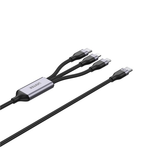 Unitek C14101AGY01-1.5M 3-in-1 USB-C, Micro USB, Lightning, USB-C Cable, 1.5M_6 - Theodist