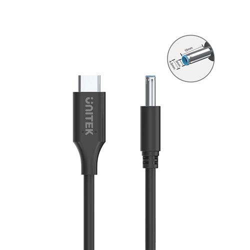 Unitek C14117BK-1.8M 65W USB-C to DC Cable, 4.5 x 3mm, 1.8M Power Charging Cable for HP Laptop_2 - Theodist