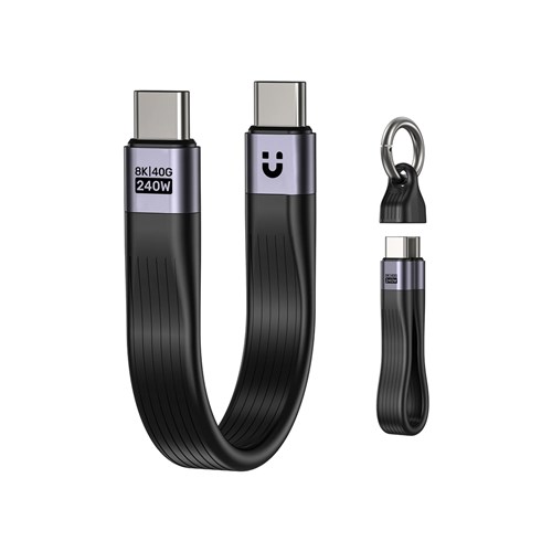 Unitek C14179ABK01-0.13M USB4 Keychain Cable with 240W PD, 40Gpbs & 8K@60Hz - Theodist
