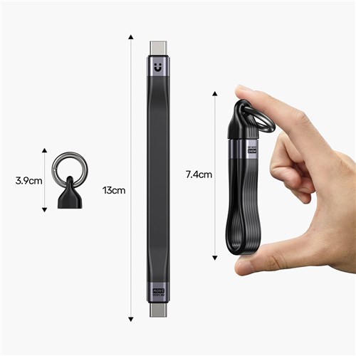 Unitek C14179ABK01-0.13M USB4 Keychain Cable with 240W PD, 40Gpbs & 8K@60Hz_12 - Theodist