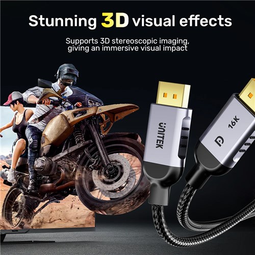Unitek Display Port 2M Cable 16K 60Hz 8K 120Hz C1626GY01-2M_4 - Theodist