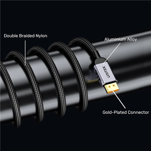 Unitek Display Port 2M Cable 16K 60Hz 8K 120Hz C1626GY01-2M_6 - Theodist